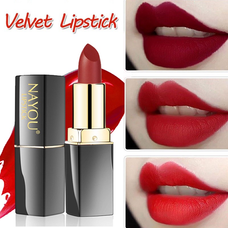 6 Color Velvet Matte Lipstick 24H Long Lasting Moisturizing Waterproof ...