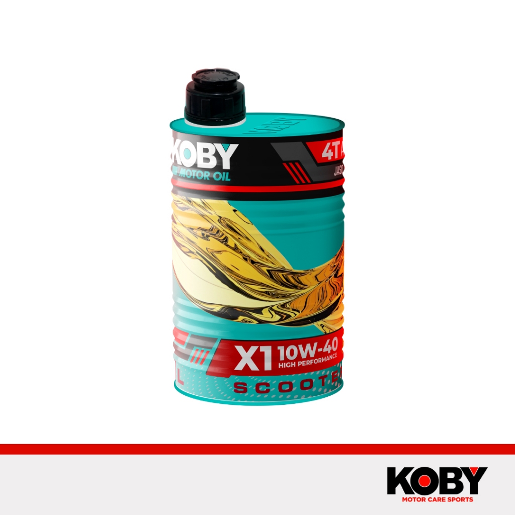 KOBY MOTOR OIL X1 10W-40 4T API-SN JASO MB (For Scooters) 800ML/1L ...