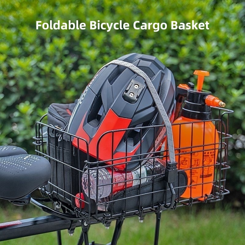 MAG Foldable Bicycle Rear Basket MBT Basket Large Capacity Bold Mental ...