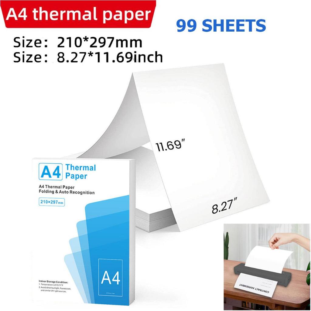 99 Sheets A4 Thermal Paper Auto Recognition Official Thermal Paper A4 ...