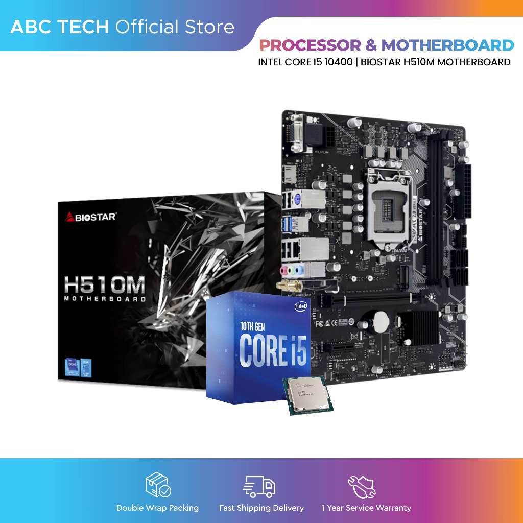Intel Core i3-10100 or Intel Core i5-10400 Processor with Biostar