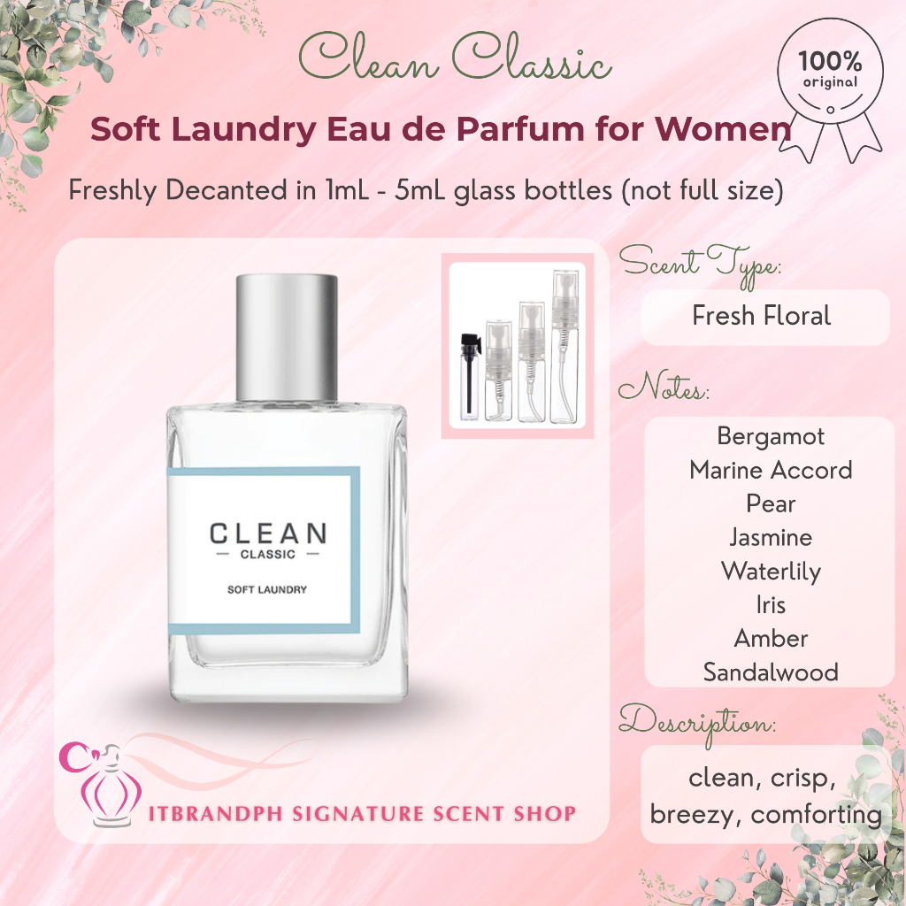 Decant Clean Classic Soft Laundry Eau de Parfum for Women (NOT FULL ...
