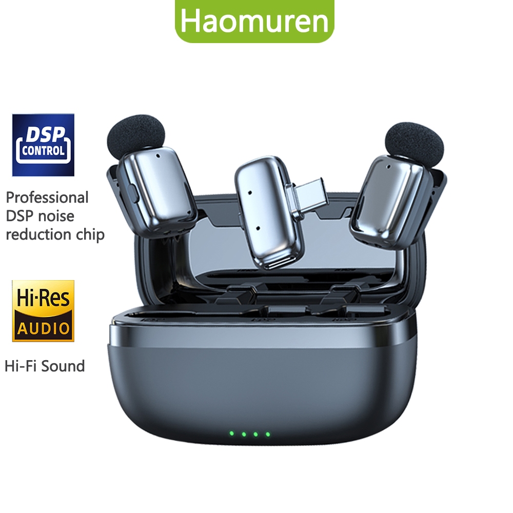 Haomuren M6 mini Fingertip Wireless Microphone AI Noise Cancelling ...
