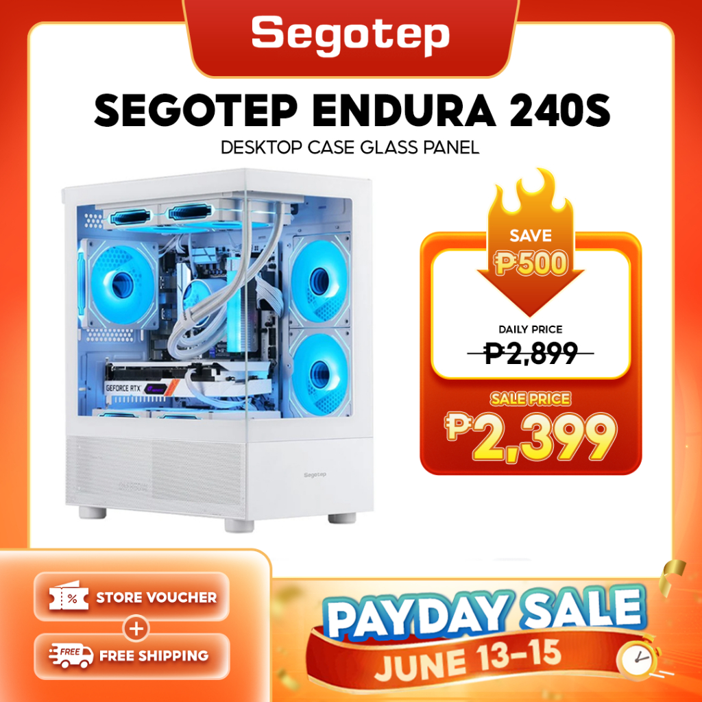 Segotep Endura 240S PC Case (M-ATX / ITX Supported) (Cooling Fans, GPU ...
