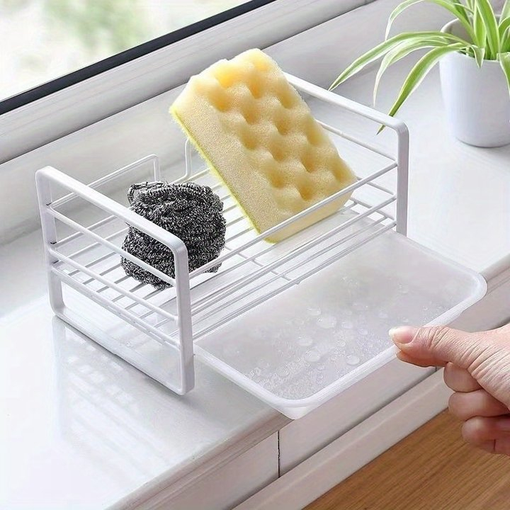 AJ Metal With Removable Drain Sink Sponge Holder High Quality Shelf ...