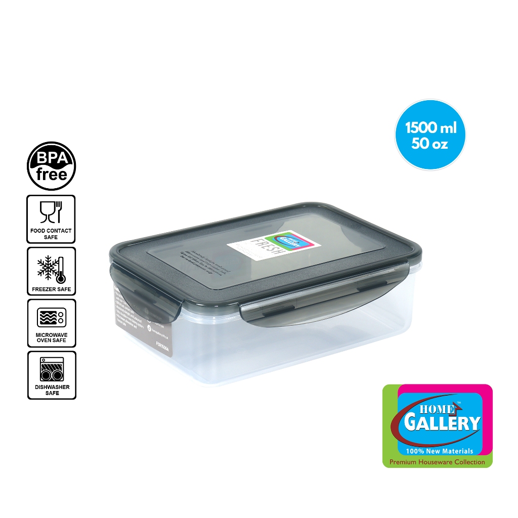 Home Gallery Fresh Stacker Rectangular Food Keeper 1500ml/50oz | BPA ...
