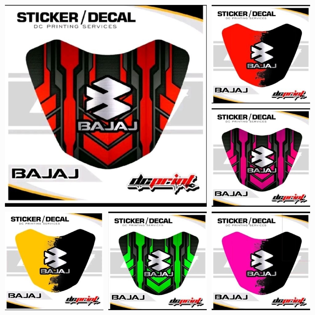 Bajaj Visor Stickers Laminated Glossy Waterproof Stickers | Shopee ...