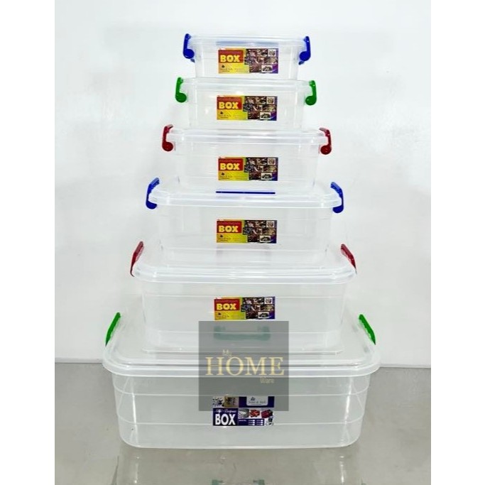 portable transparent storage box Plastic Multipurpose box with Latching ...