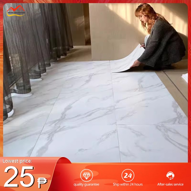 45X45CM Marble Vinyl Tiles Floor PVC Waterproof SelfAdhesive Tiles