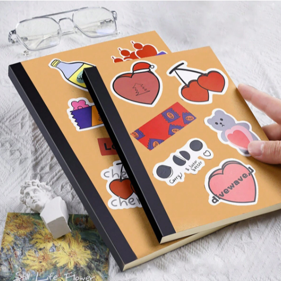 qjoq.ph | DIY A5 notebook retro thick durable blank page diary notepad ...