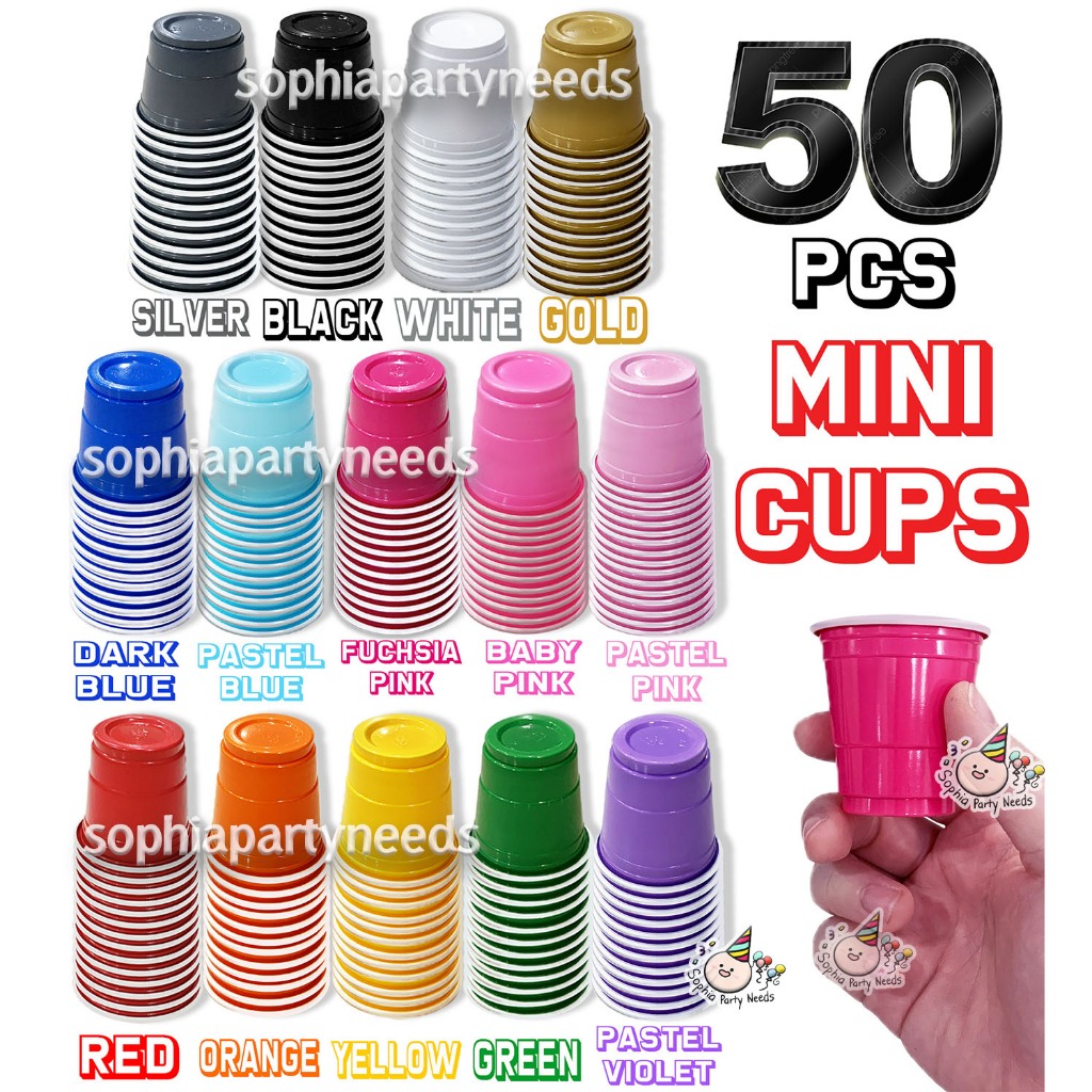 50pcs Mini Beer Pong Cups American Red Cups Shot Glass Shotglass ...