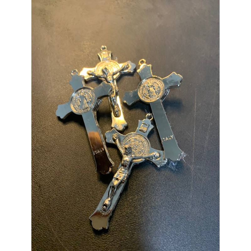 Saint Benedict Cross (Silver Tone) -3 inches | Shopee Philippines