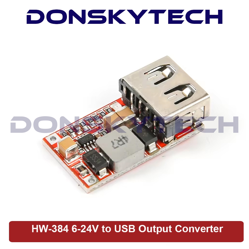 HW-384 DC 6-24V To 5V USB Step Down Converter - HIGH QUALITY 97.5% ...