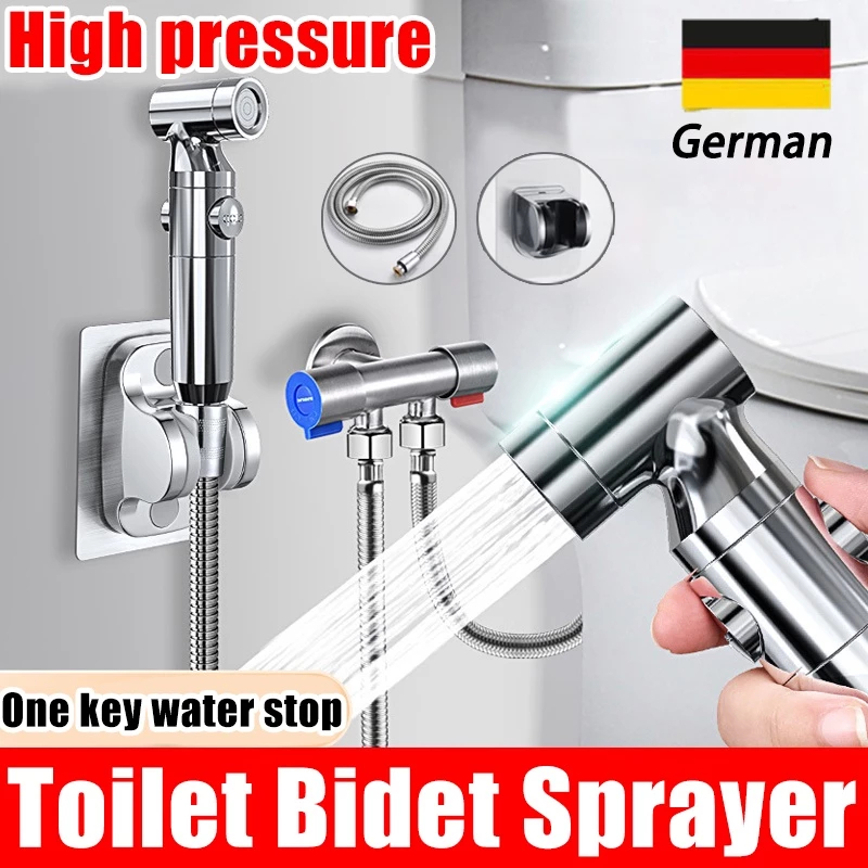 Bathroom toilet spray with filtering one button water stop Bidet Set ...