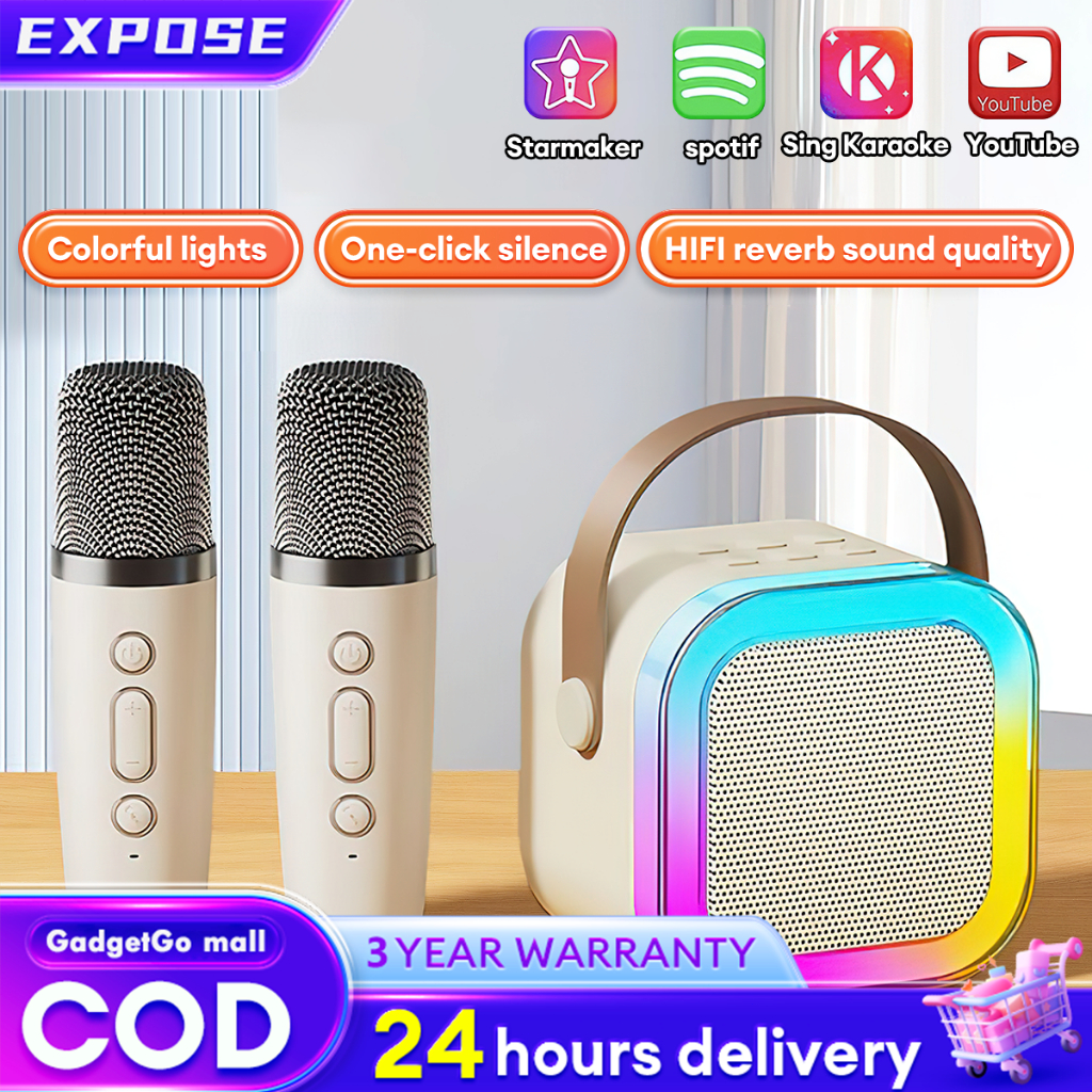 Mini Karaoke Speaker K12 Wireless Audio Bluetooth Microphone Portable ...