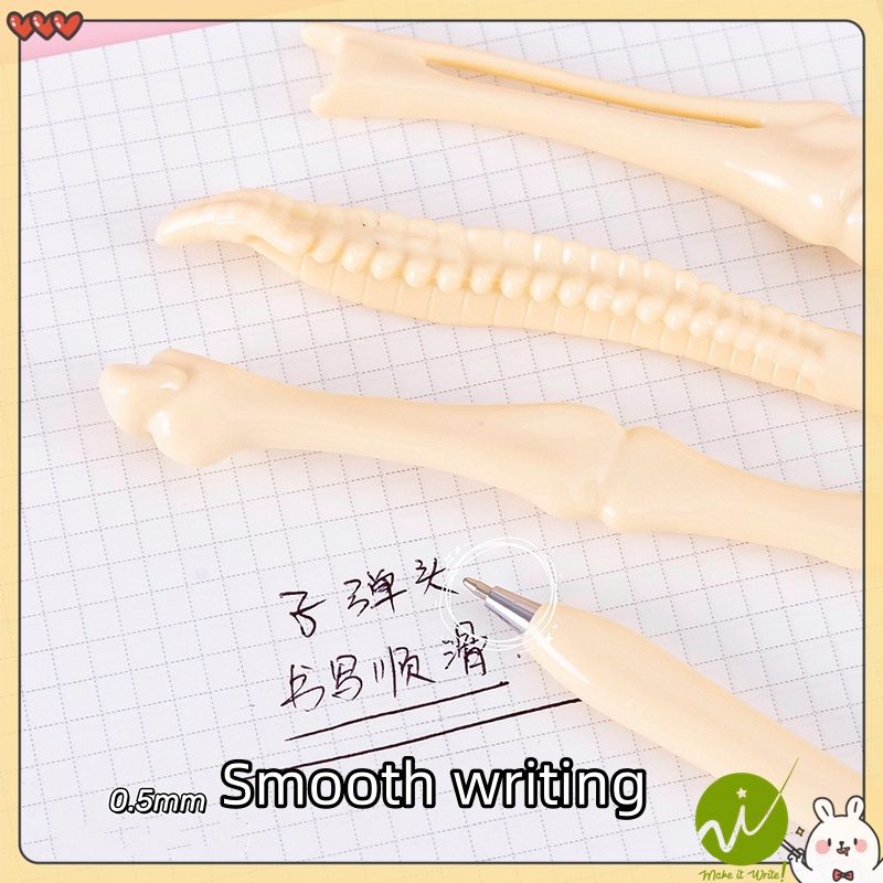 Bone Shape Ballpoint pen Black Ink pen Creative funny Signature Pen ...