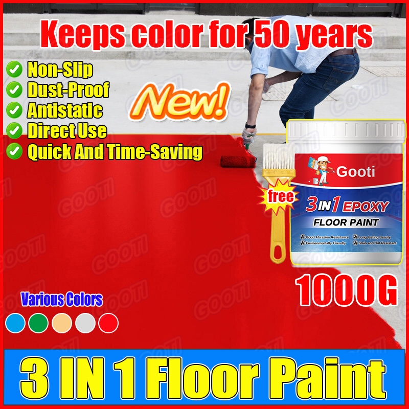 3 in 1 Wear Resistant Water Based Cement Epoxy Floor Paint for