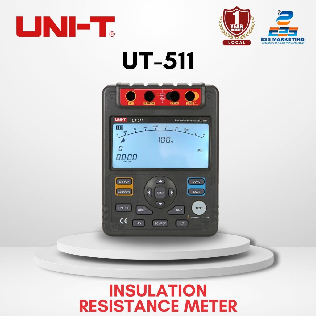 UNI-T Insulation Resistance Tester, Voltmeter Auto Range UT-511 ...