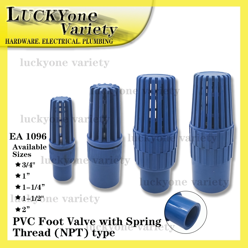 PVC FOOT VALVE WITH SPRING THREAD (NPT)TYPE WF6122 | Shopee Philippines