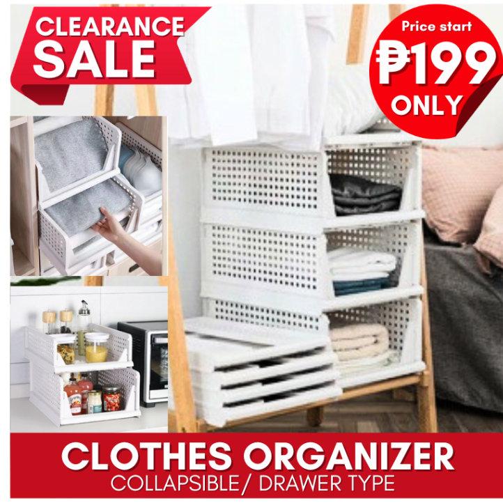 Detachable Stackable Wardrobe Drawer Type Organizer Foldable Clothes ...