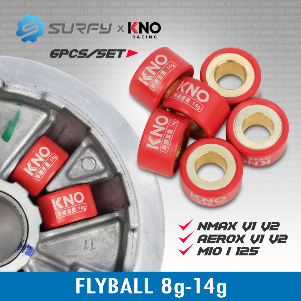 KNO Racing Flyball Copper Durable 280 °C Resistance 8g-14g NMAX Aerox ...