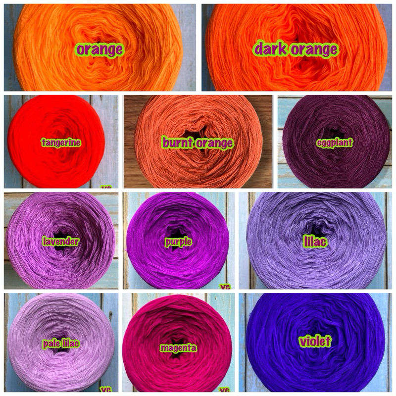 SHADES OF VIOLET & ORANGE 4 PLY INDOPHIL 50g/100g/200g | Shopee Philippines