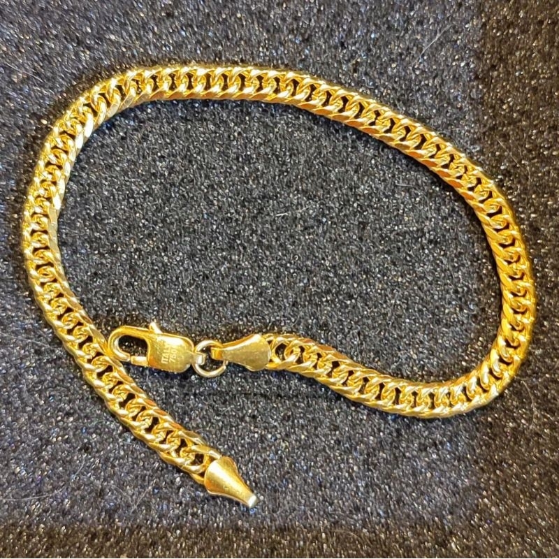 Bracelet 18K Italy Gold plated with italy750 stamp on lock