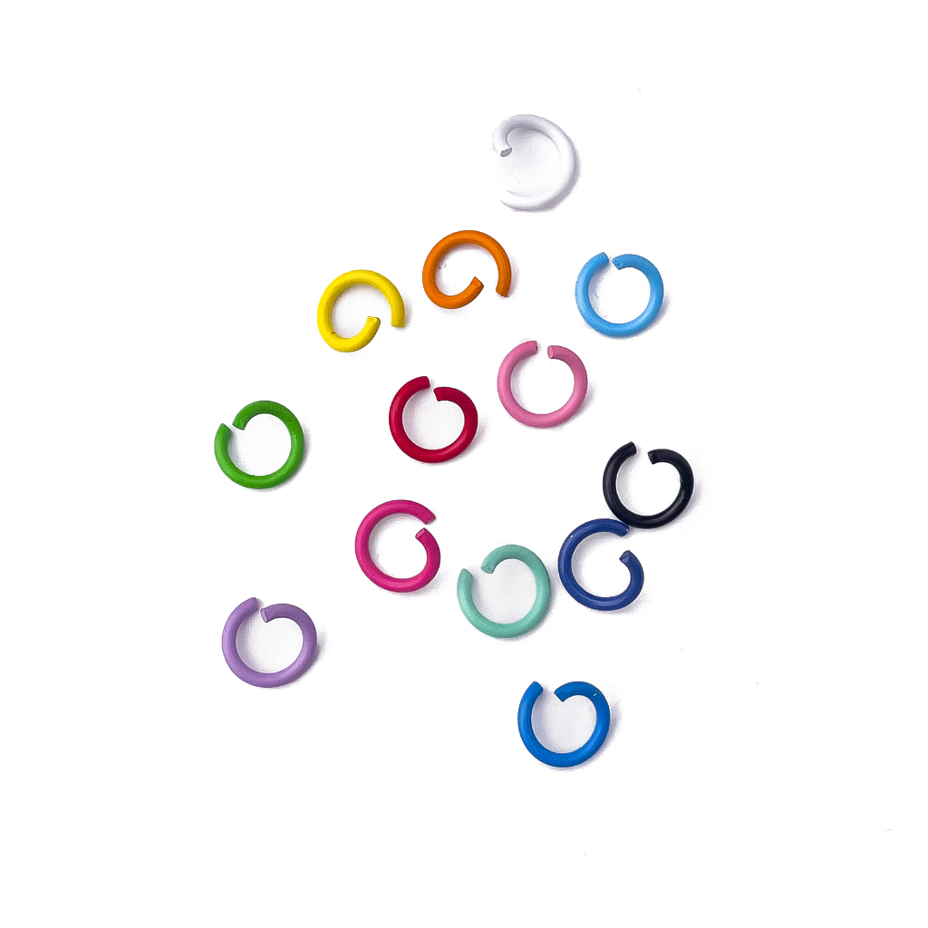 8mm Colorful Open Jump Ring DIY Connecting Rings Coated Painted ...