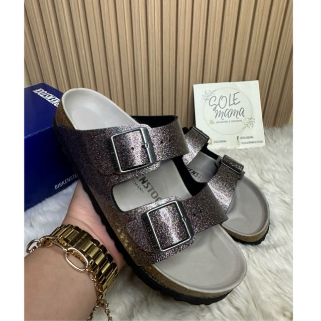 BIRKENSTOCK Arizona Glitter Silver Hex Original