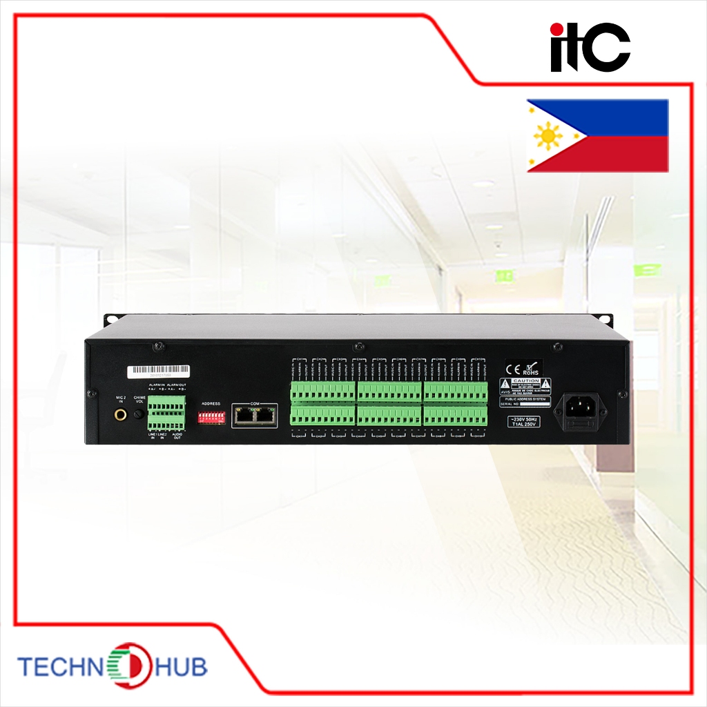 ITC T-6212(A) New 10-Zone Paging Controller with Speaker Selector for ...