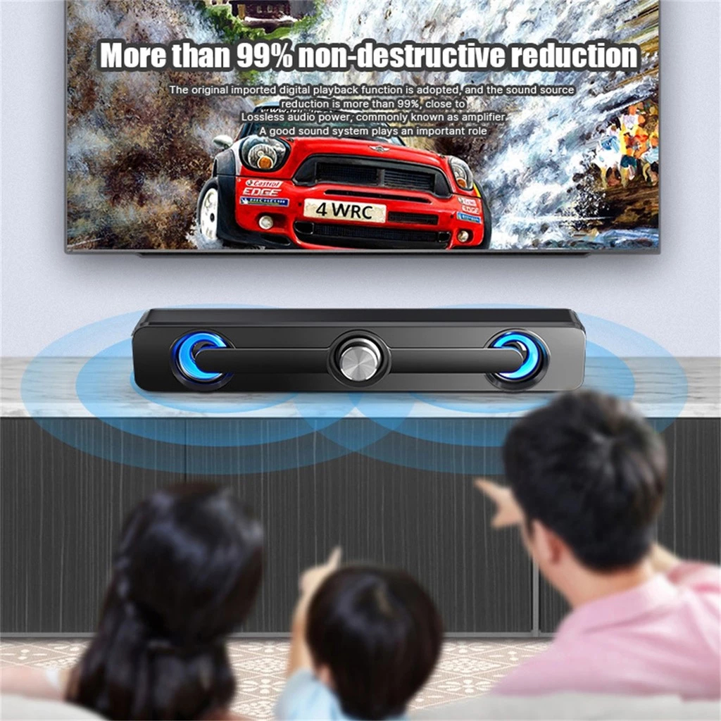 Portable Desktop Speaker Long Bar Bluetooth Audio Home Computer