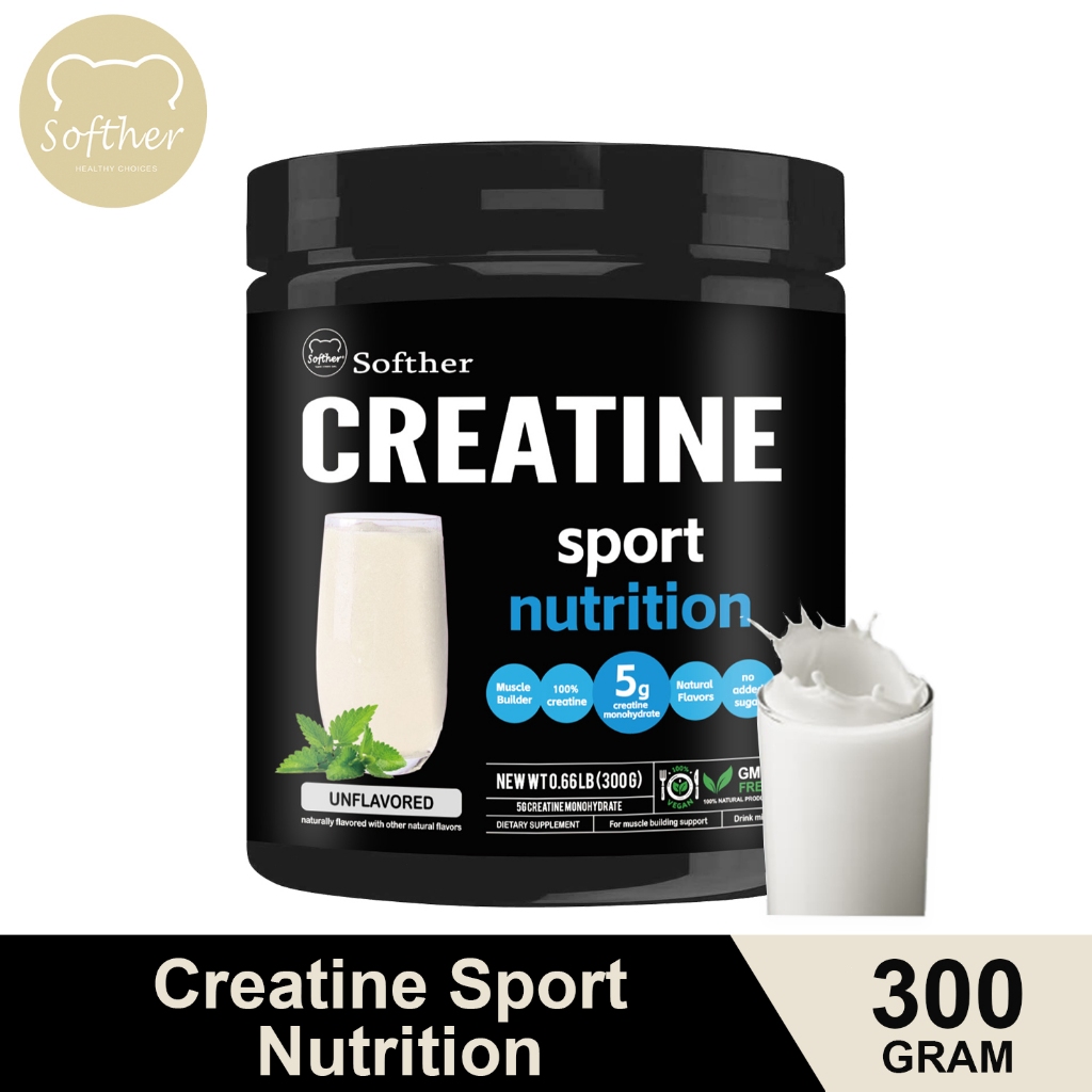 SOFTHER Creatine Monohydrate Powder Body Builder Supplement for Muscle ...