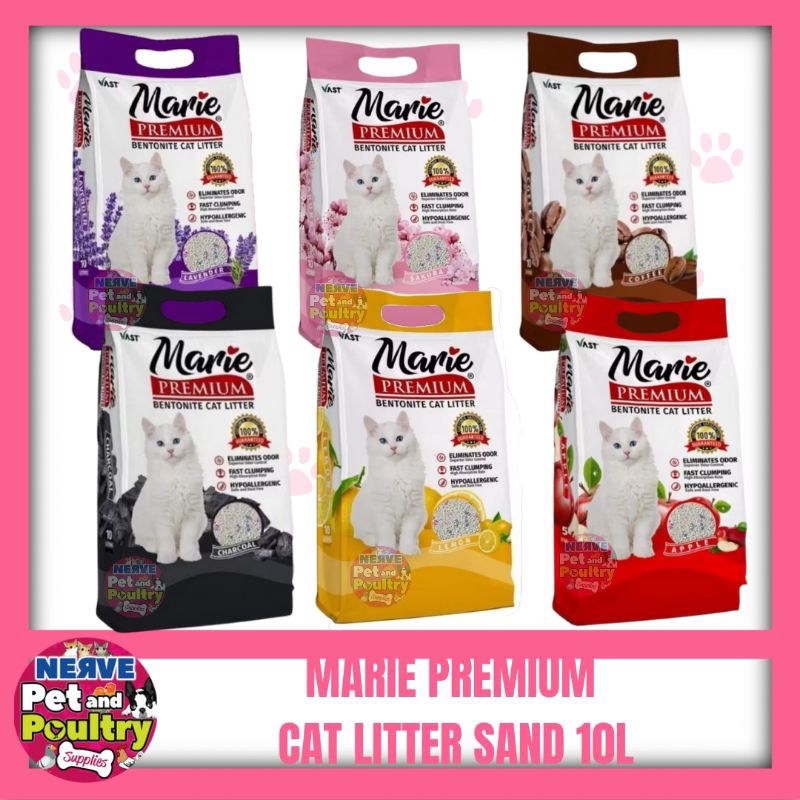 MARIE PREMIUM 10L BENTONITE CAT LITTER SAND Shopee Philippines