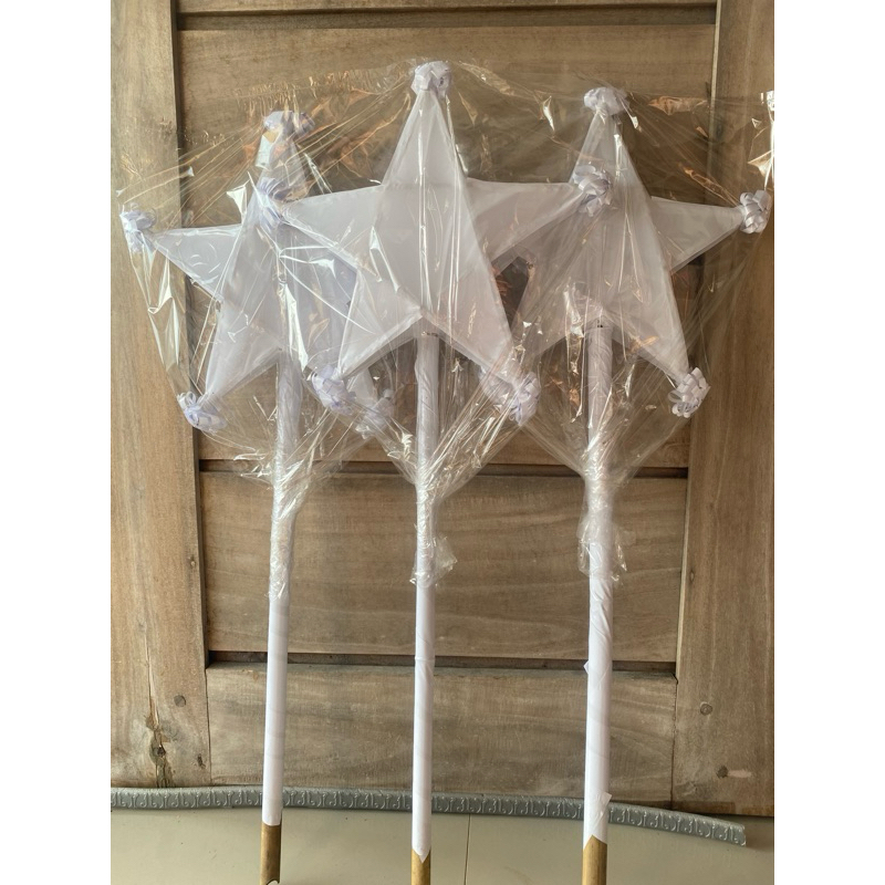 Parol 3set (Garden Decoration) 12inch Star 2ft Stick Christmas ...