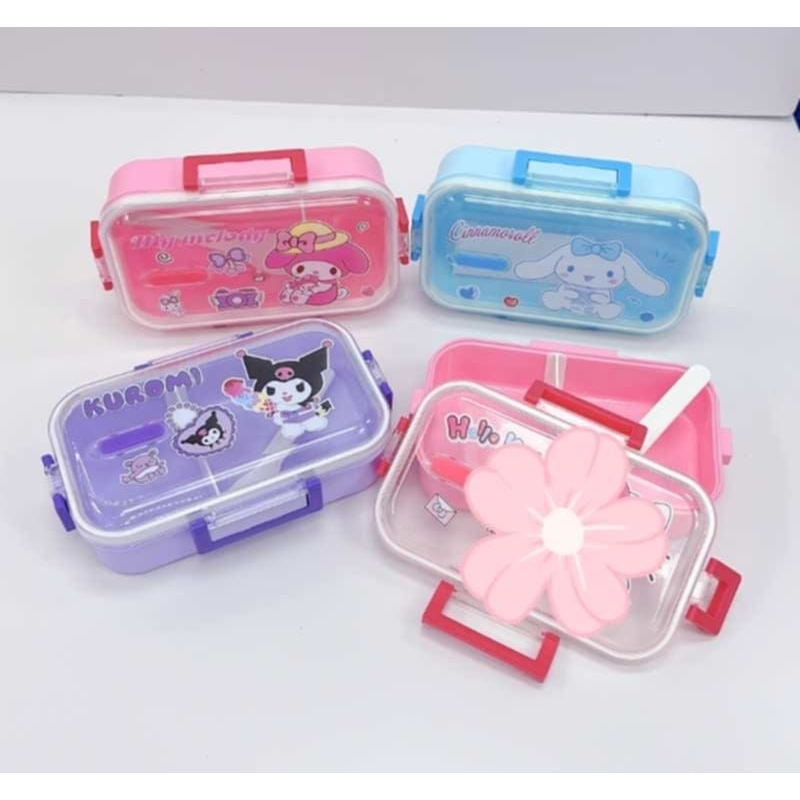 character Lunch box with spoon high quality good for use kid's for ...