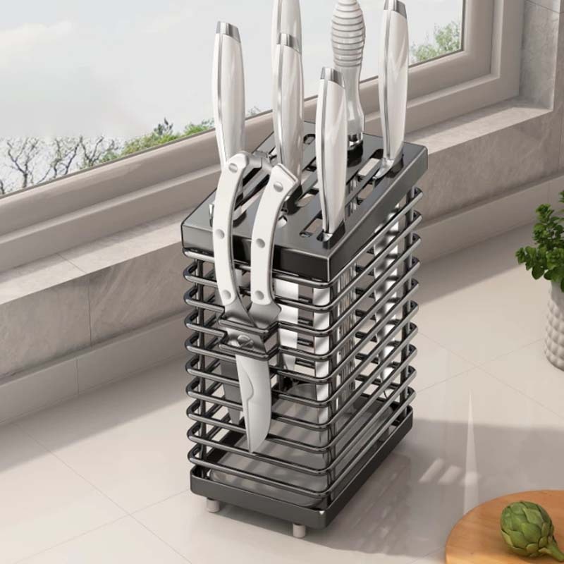 Kitchen Countertop Multifunctional Iron Knife Rack Chopstick Organizer ...