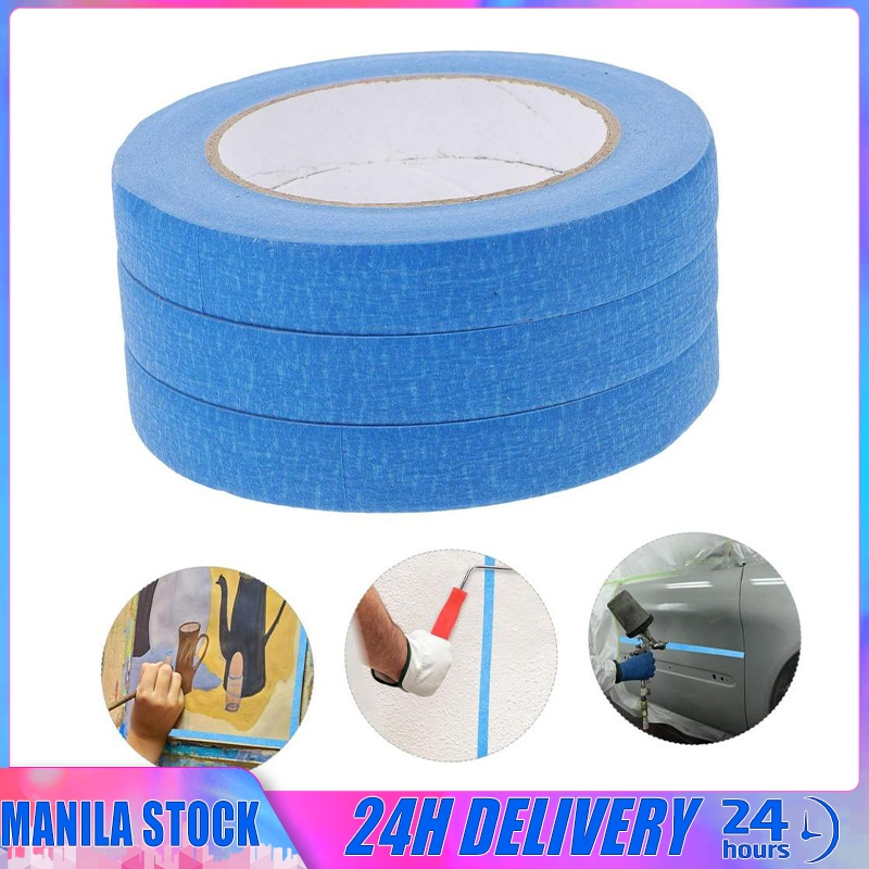 Blue Painters Masking Tape, 18mm/ 0.7IN x50M/164FT Crepe Paper Auto Car
