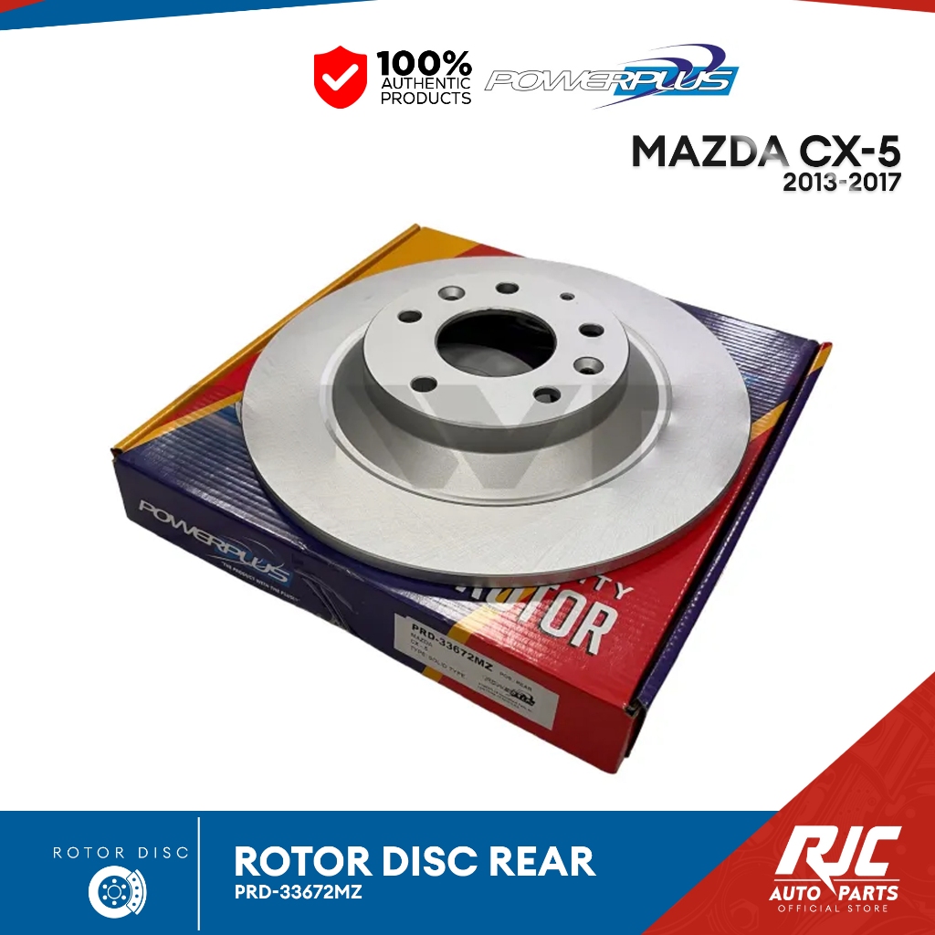 POWER PLUS ROTOR DISC MAZDA CX-5 (DB2227) REAR 2013-2017 PRD-33672mz ...
