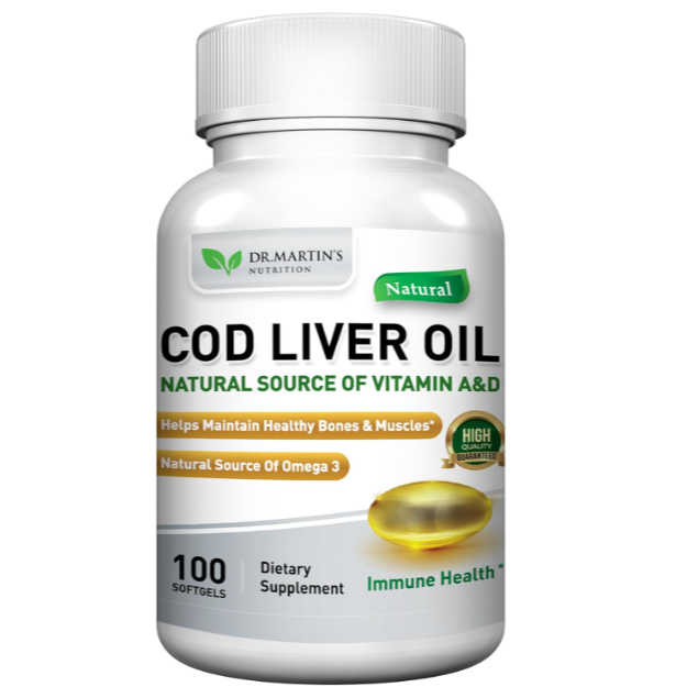 415mg COD Liver Oil Supplement Source of Omega 3 Fatty Acids EPA DHA ...
