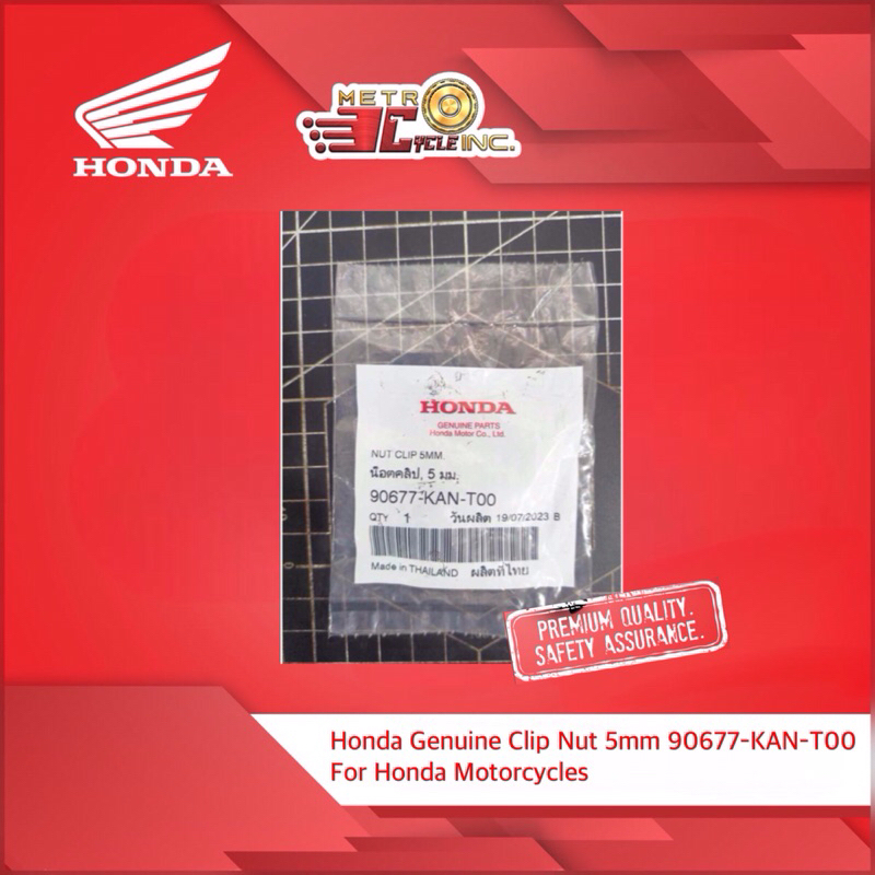 Honda Genuine Clip Nut 5mm 90677-KAN-T00 For Honda Motorcycles | Shopee ...