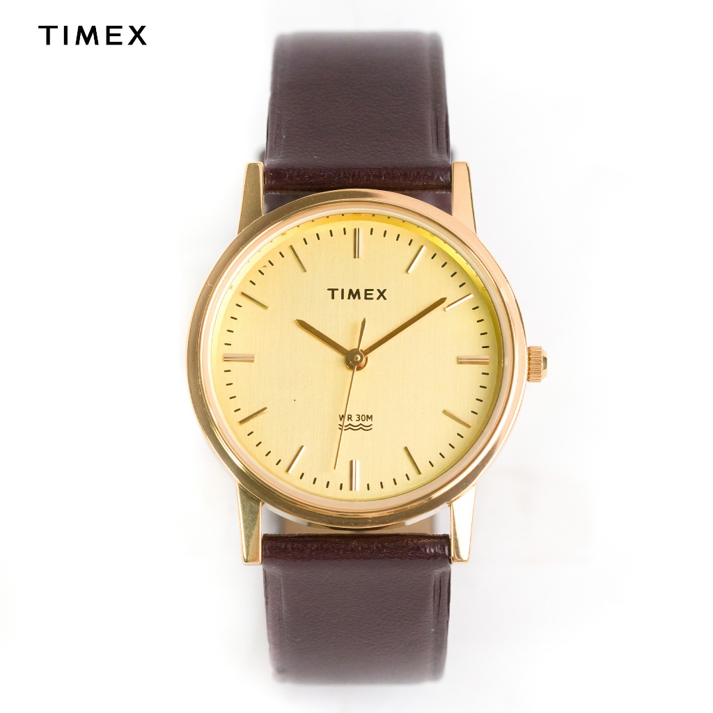 Timex AB Series Gold Leather Analog Watch For Men TW00A301E CLASSICS Shopee Philippines