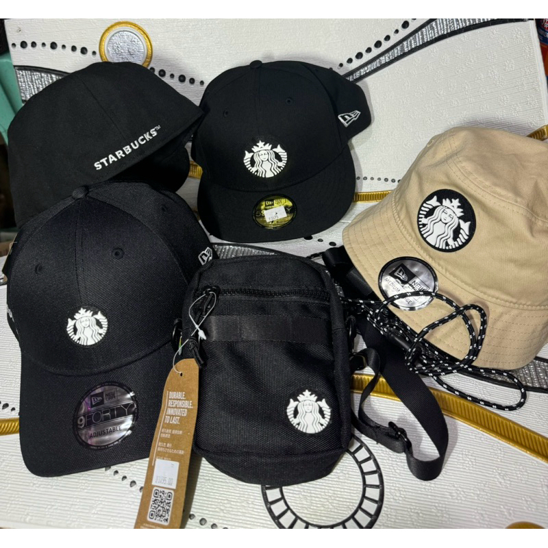 Authentic The New Era Cap X STARBUCKS 9forty Sling Bag / One Size