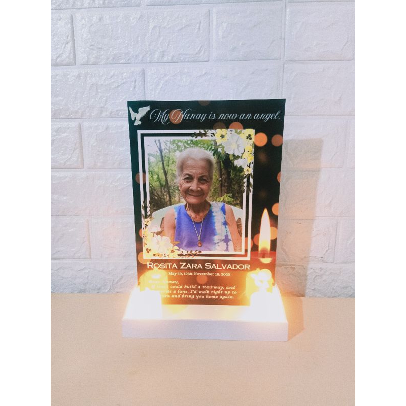 Sintra Lapida with 2 led lights Memorial Photo Chris Art'z for Undas ...