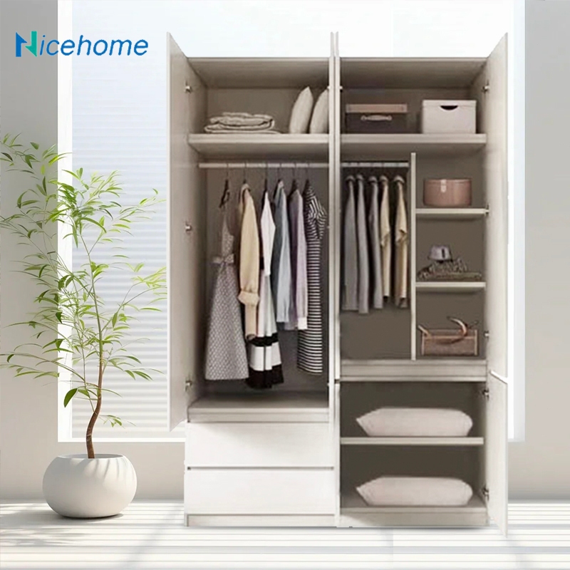 For Clothes Wooden wardrobe family bedroom simple assembly