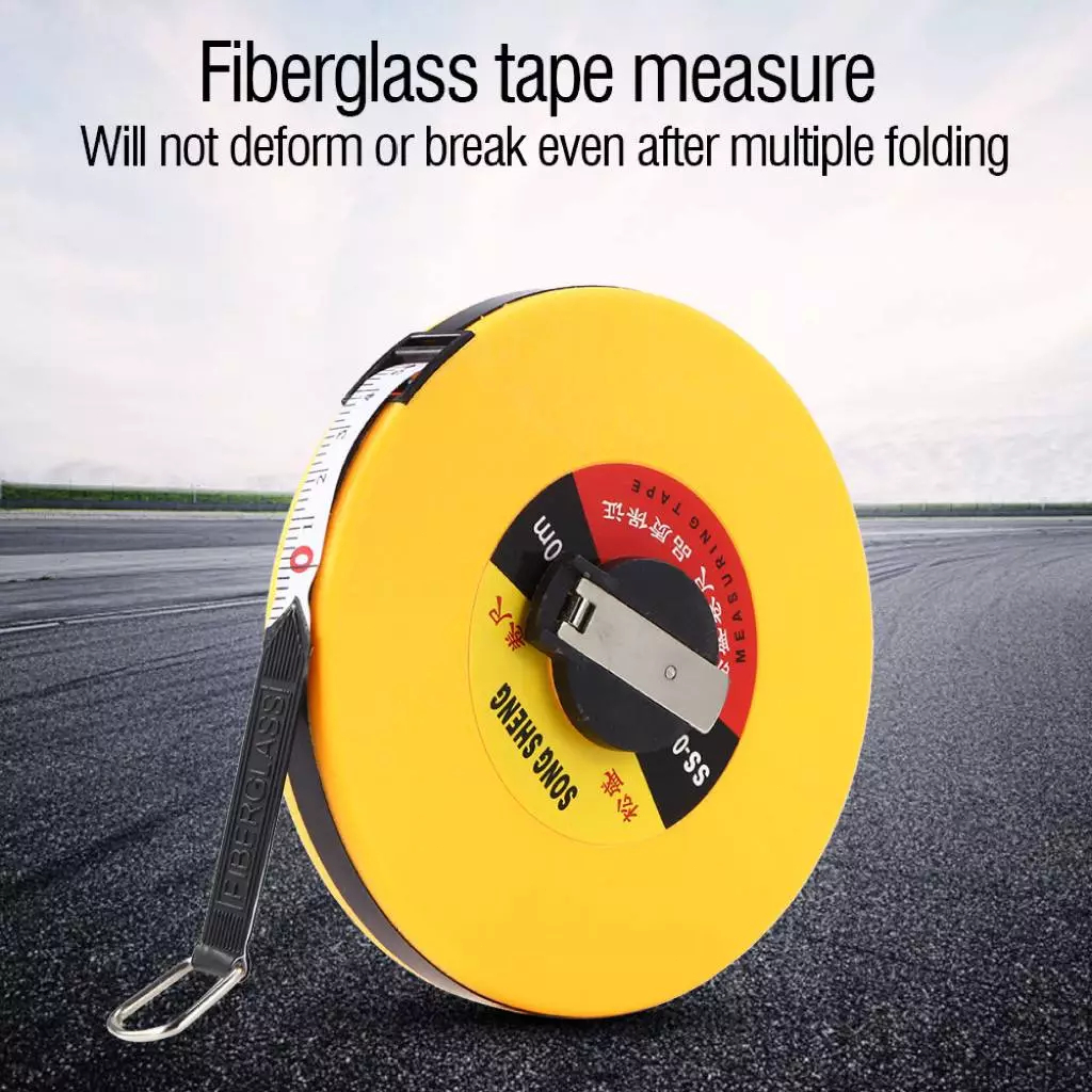 20M Fiberglass Soft WaterproofTape Measure Building Surveying Distance ...
