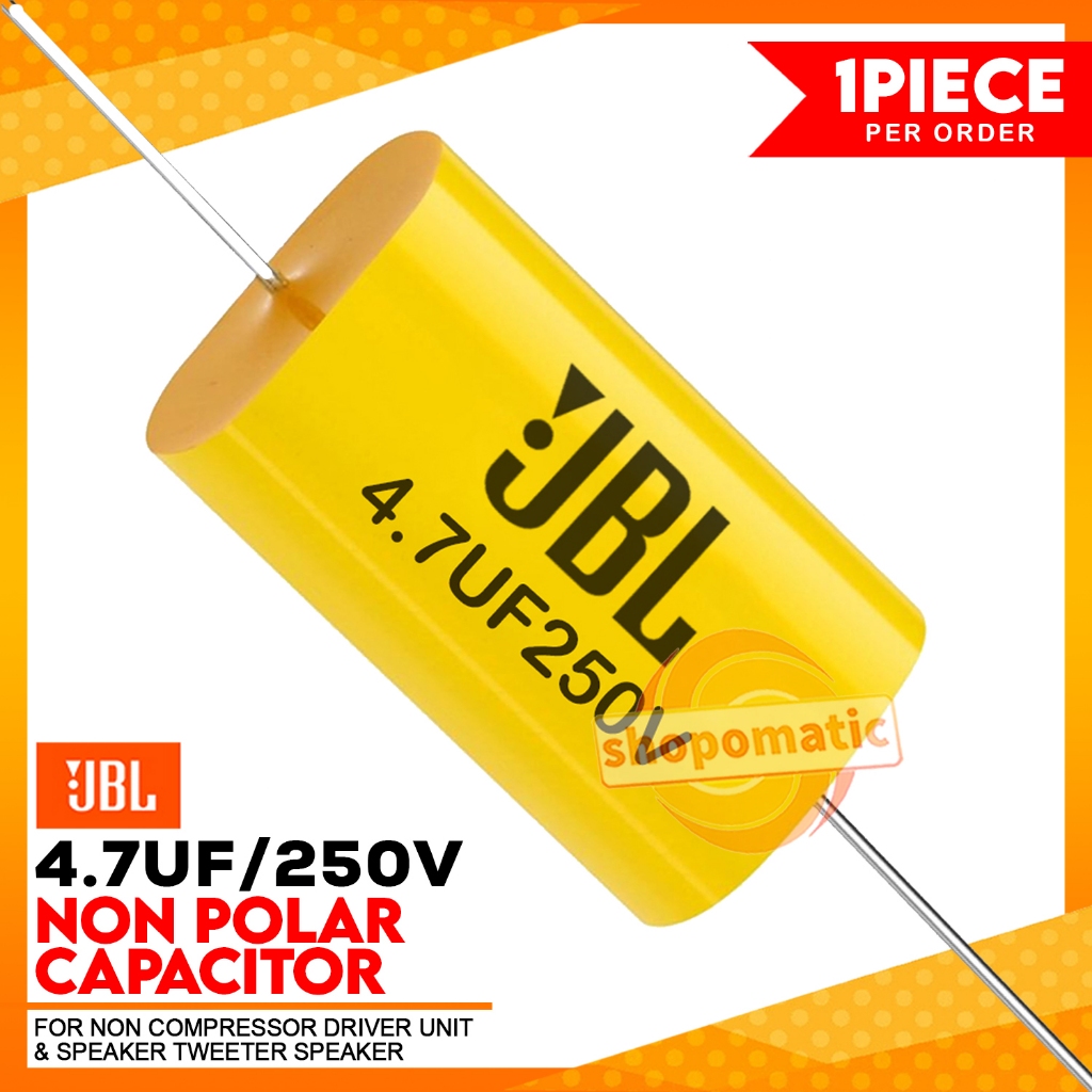 2pcs 1-47uF 250V Audio Tweeter Speaker Divider Crossover Non-Polarity Capacitor