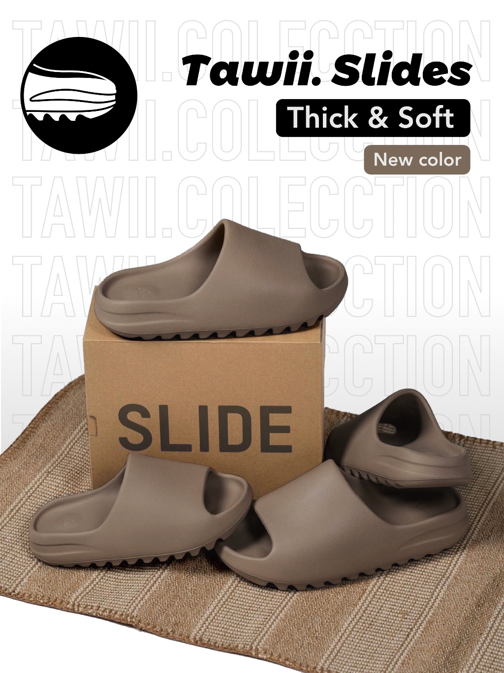 yeezy slides Brown slippers for woman and man sale beach slippers  thick slides indoor outdoor