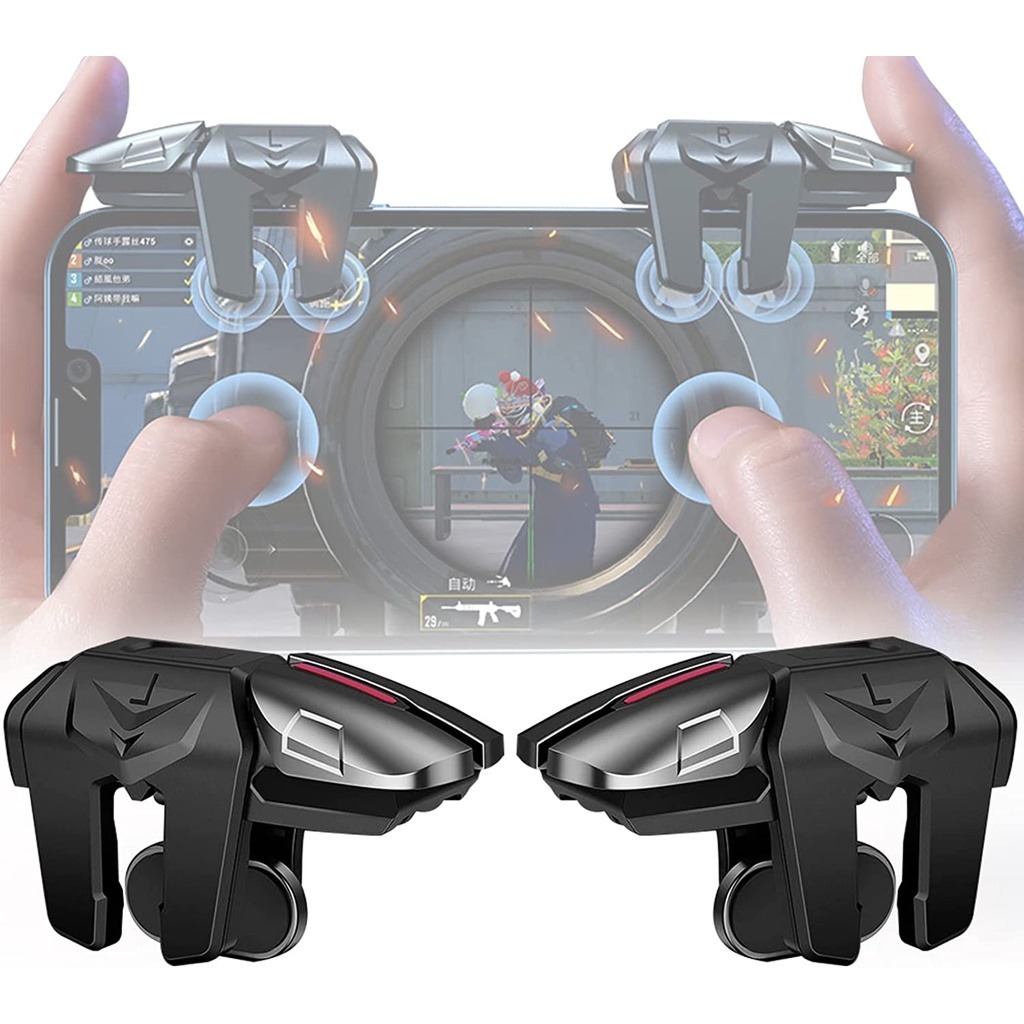 G21 Mobile Game 6 Finger Trigger for PUBG Phone Gaming Controller Alloy ...
