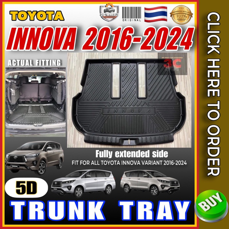 TOYOTA INNOVA 20162024 5D TRUNK TRAY Shopee Philippines