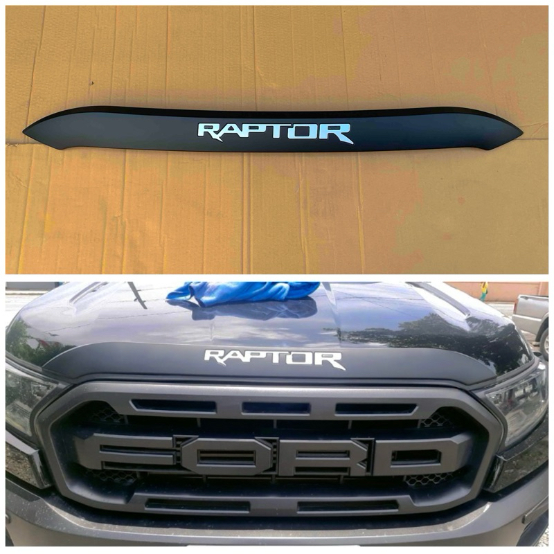 Ford Ranger Raptor 2016 - 2022 Thick Hood Guard Black | Shopee Philippines